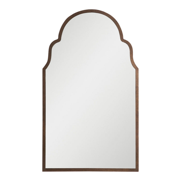 Uttermost 12668 P Mirror, Dark Brown w/Burnished Edges