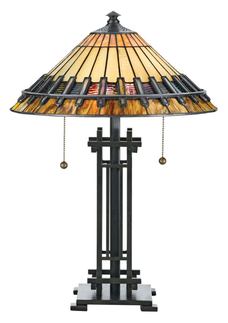 Quoizel TF489T Two Light Table Lamp, Bronze Patina