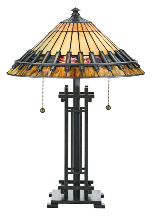 Quoizel TF489T Two Light Table Lamp, Bronze Patina