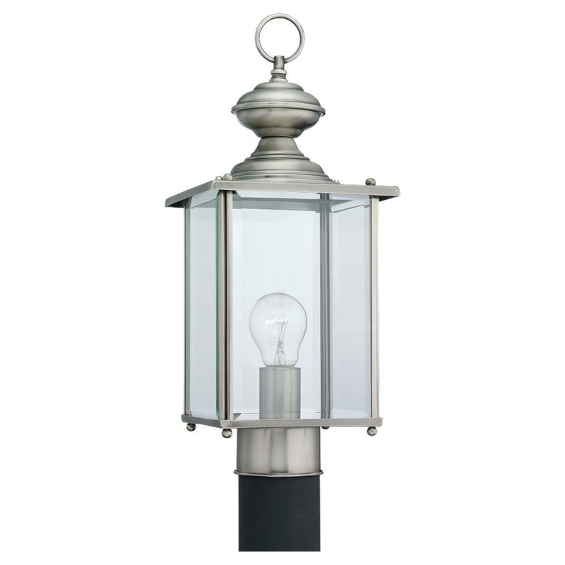 Generation Lighting 8257-965 One Light Outdoor Post Lantern, Antique Brushed Nickel