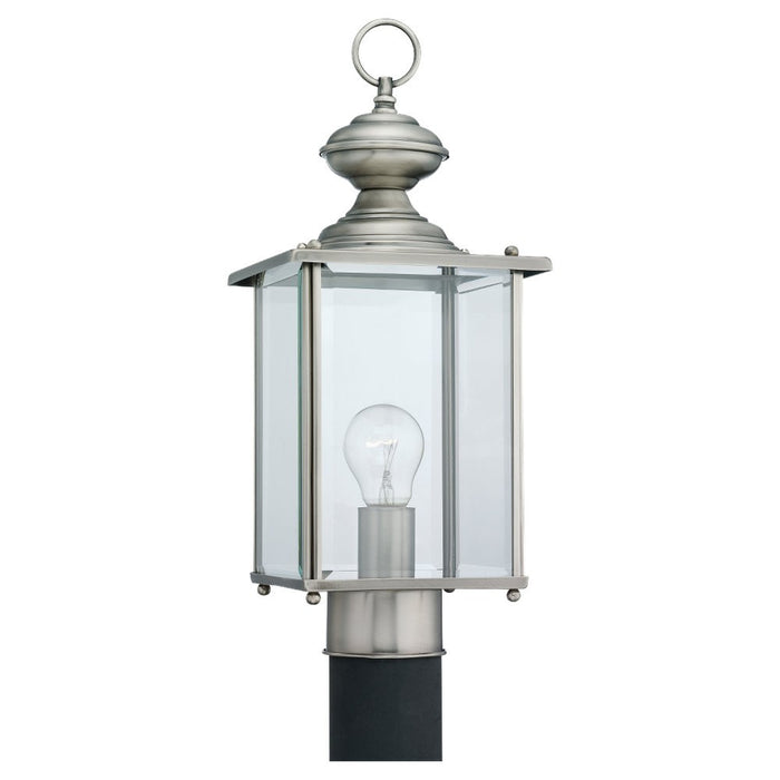 Generation Lighting 8257-965 One Light Outdoor Post Lantern, Antique Brushed Nickel