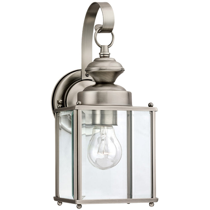 Generation Lighting 8457-965 One Light Outdoor Wall Lantern, Antique Brushed Nickel
