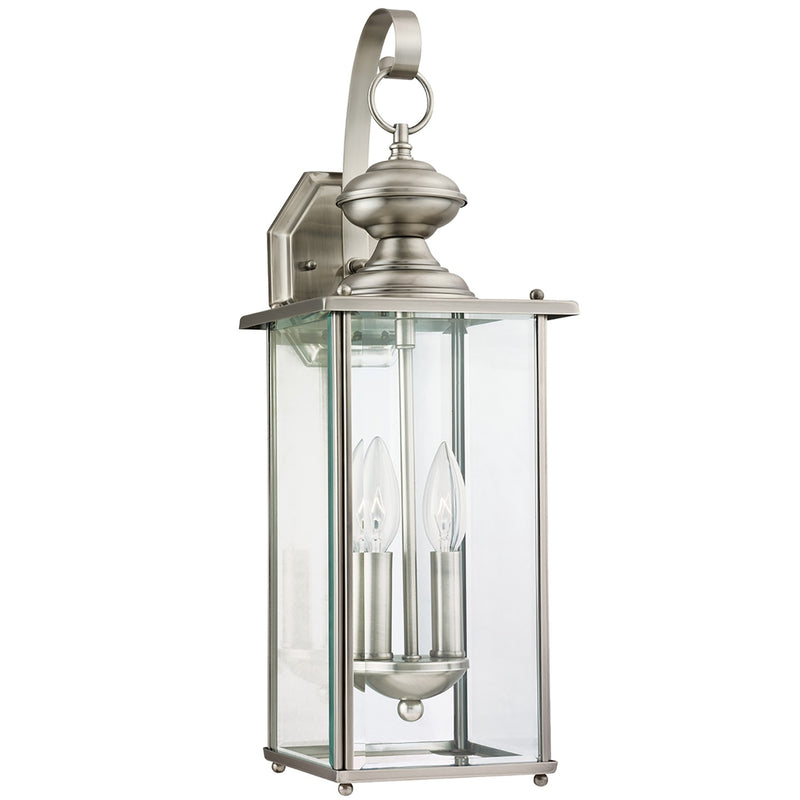 Generation Lighting 8468-965 Two Light Outdoor Wall Lantern, Antique Brushed Nickel