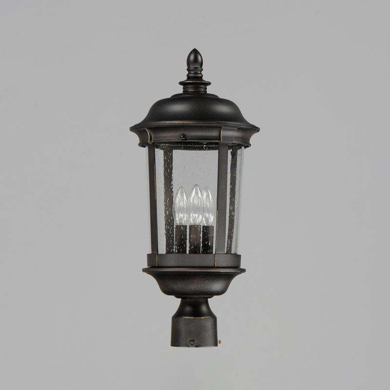 Maxim 3021CDBZ Three Light Outdoor Pole/Post Lantern, Bronze