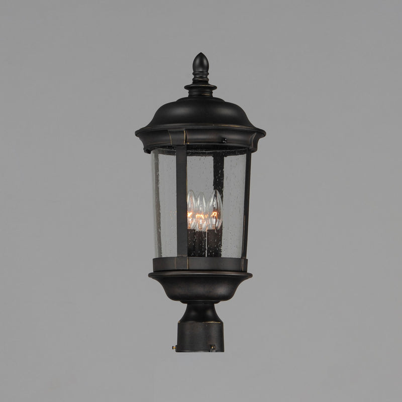 Maxim 3021CDBZ Three Light Outdoor Pole/Post Lantern, Bronze