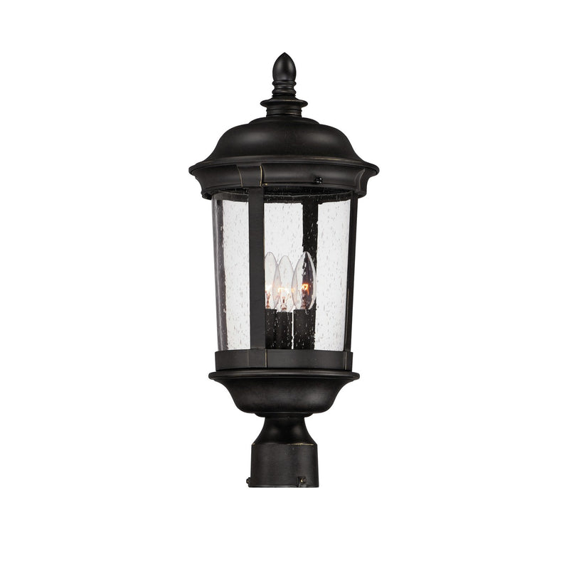 Maxim 3021CDBZ Three Light Outdoor Pole/Post Lantern, Bronze