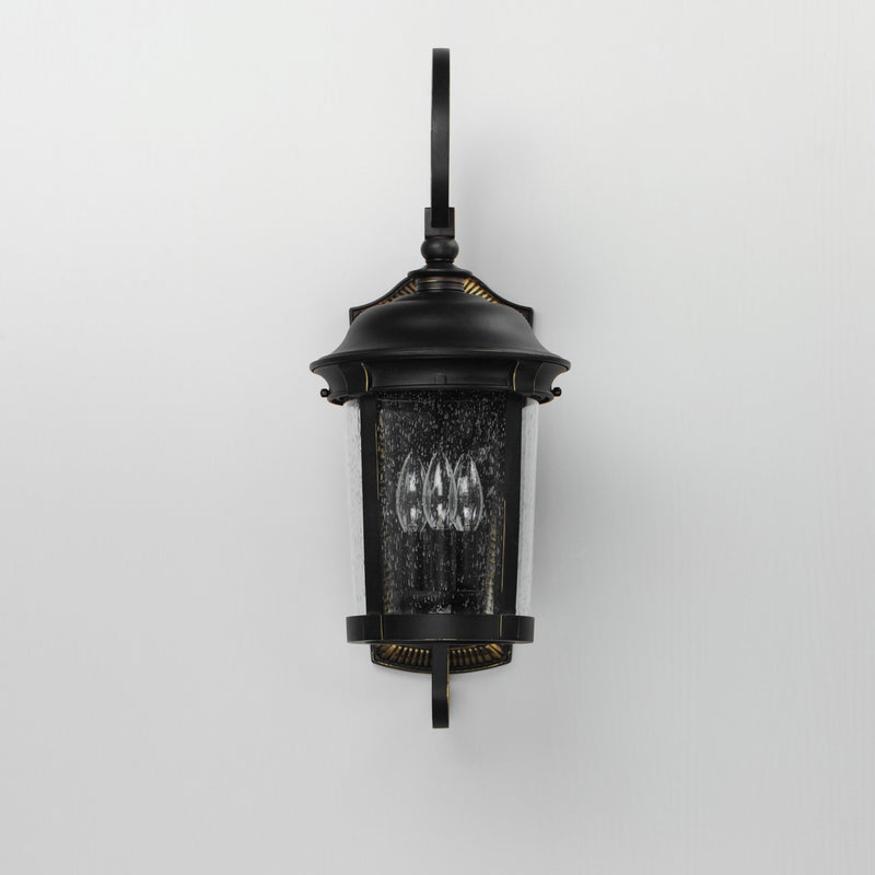 Maxim 3024CDBZ Three Light Outdoor Wall Lantern, Bronze