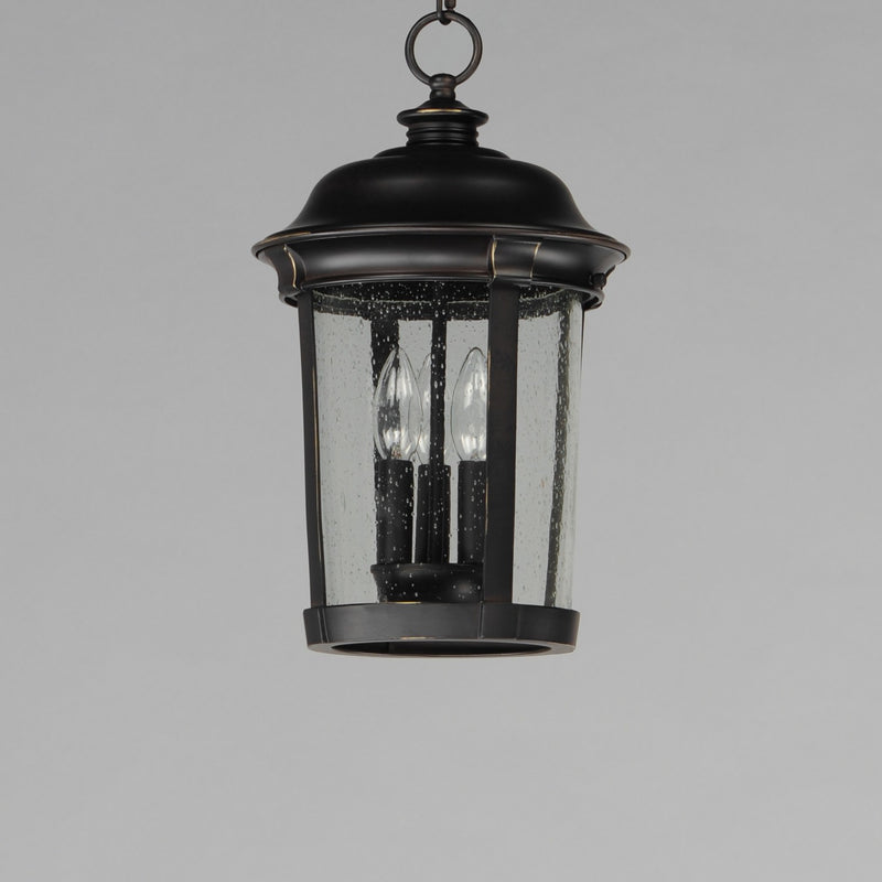 Maxim 3028CDBZ Three Light Outdoor Hanging Lantern, Bronze