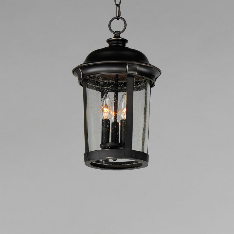 Maxim 3028CDBZ Three Light Outdoor Hanging Lantern, Bronze