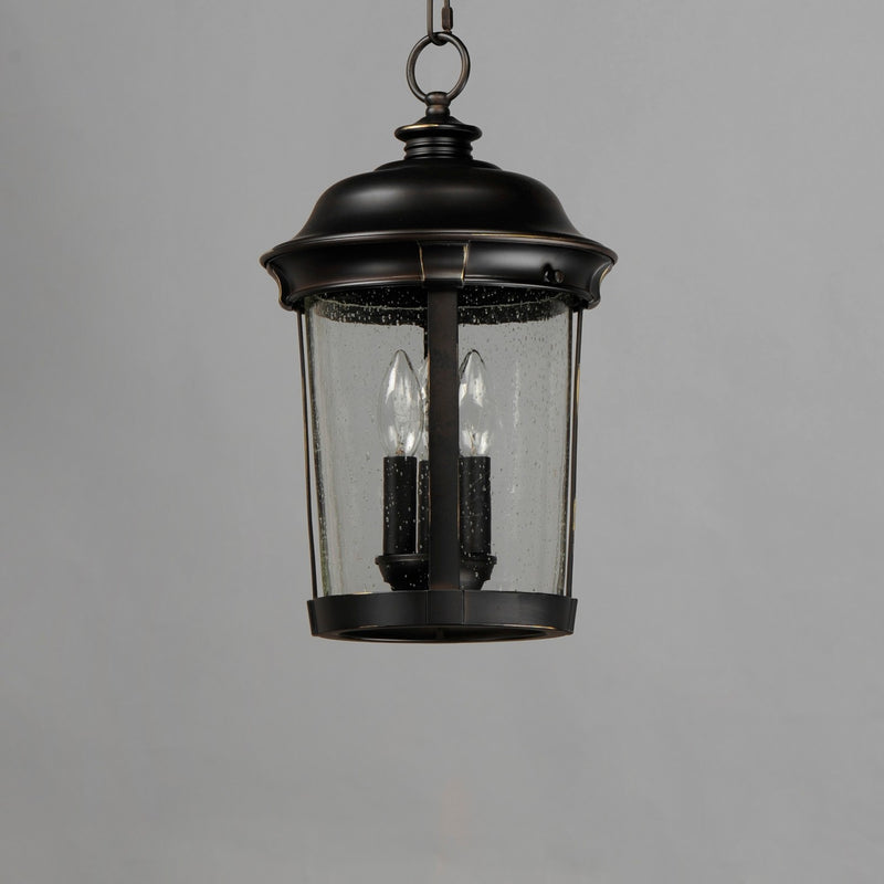 Maxim 3028CDBZ Three Light Outdoor Hanging Lantern, Bronze