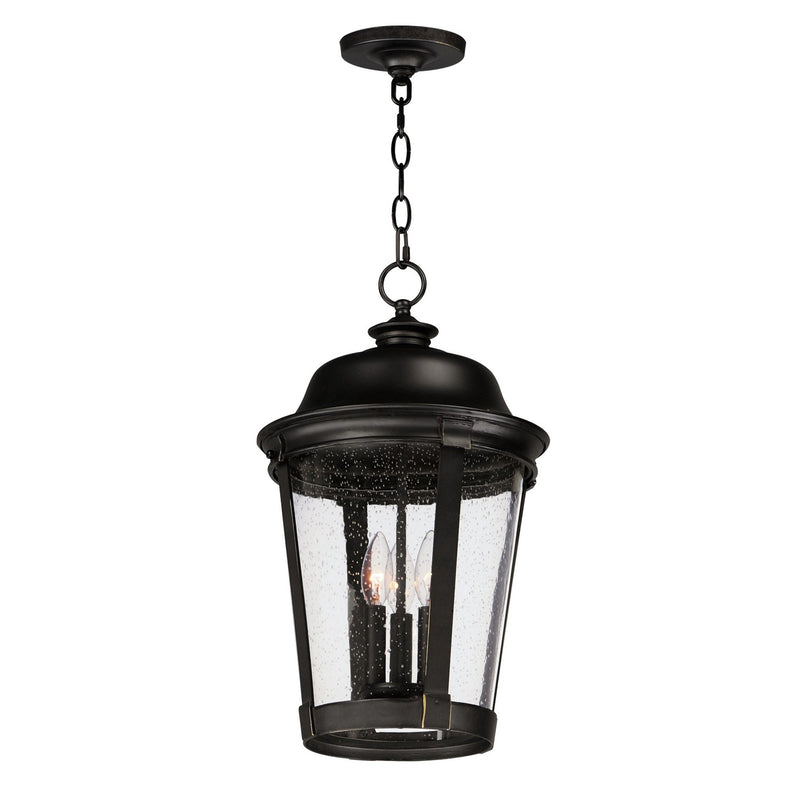 Maxim 3029CDBZ Three Light Outdoor Hanging Lantern, Bronze