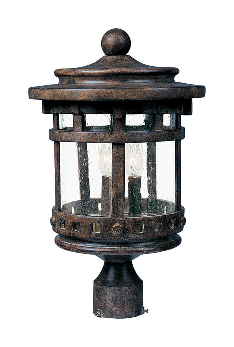 Maxim 3136CDSE Three Light Outdoor Pole/Post Lantern, Sienna