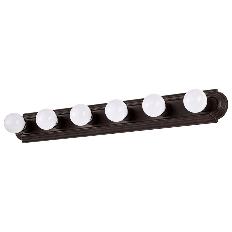 Nuvo Lighting 60-1286 Six Light Vanity, Mahogany Bronze