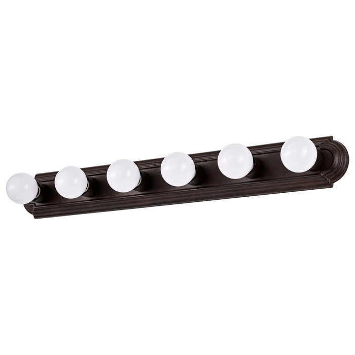 Nuvo Lighting 60-1286 Six Light Vanity, Mahogany Bronze