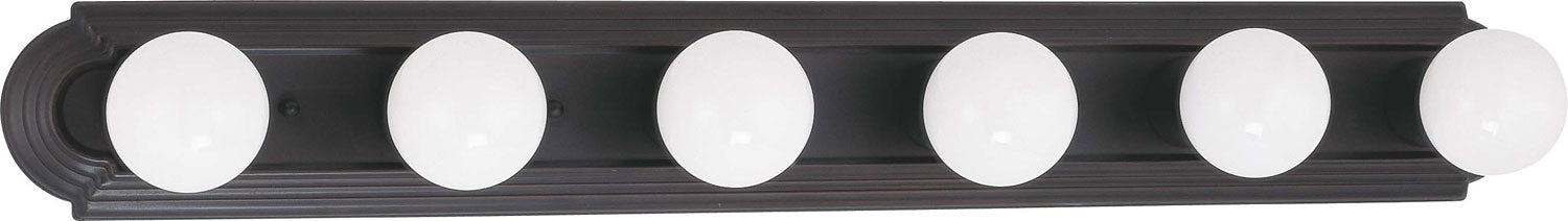Nuvo Lighting 60-1286 Six Light Vanity, Mahogany Bronze