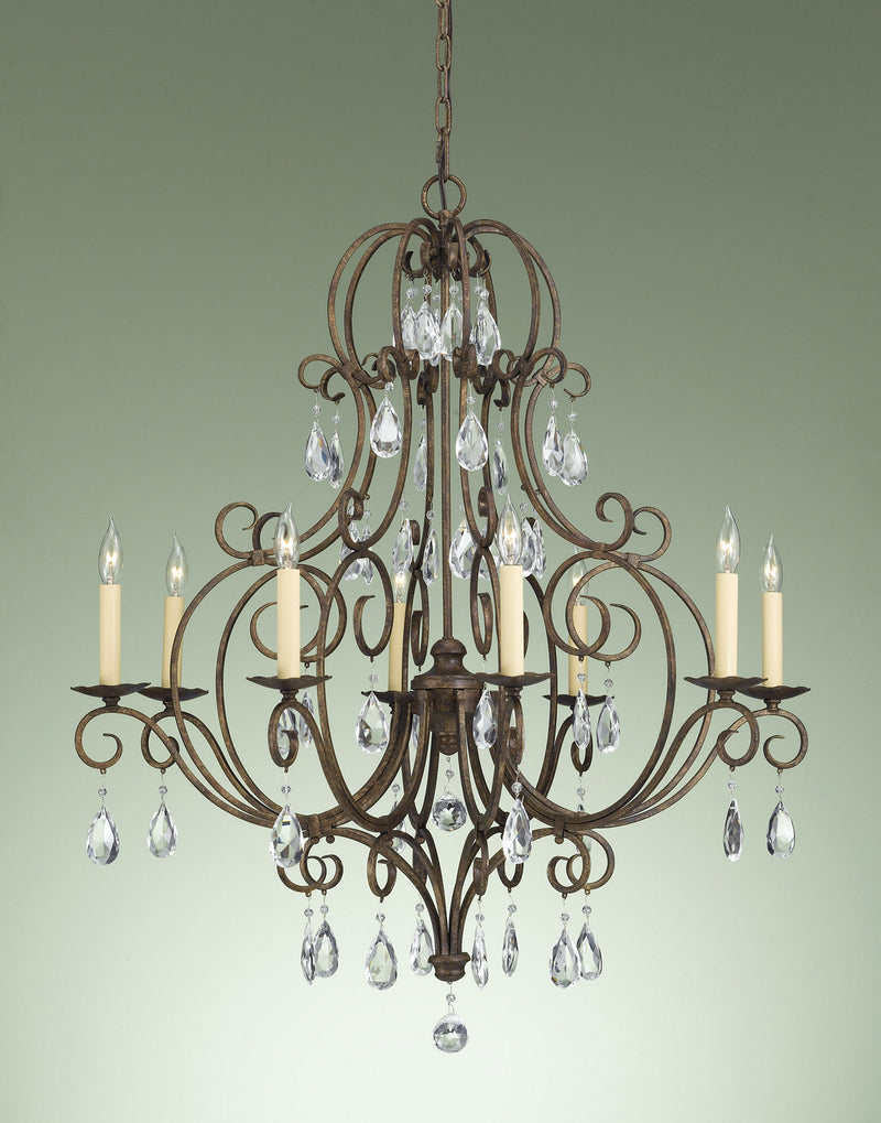 Generation Lighting F2303/8MBZ Eight Light Chandelier, Mocha Bronze