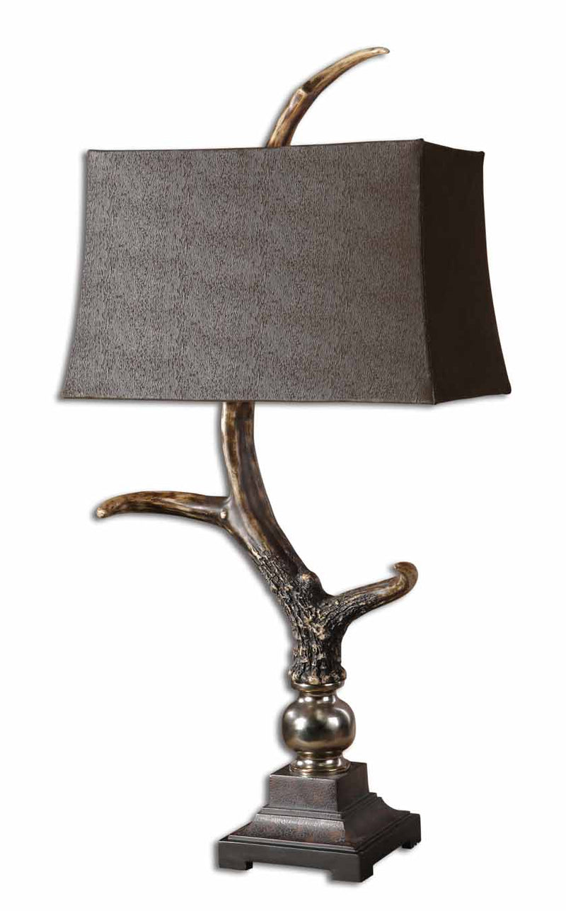 Uttermost 27960 One Light Table Lamp, Aluminum