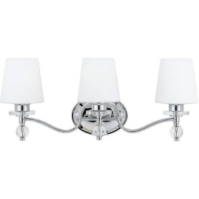 Quoizel HS8603C Three Light Bath Fixture, Polished Chrome