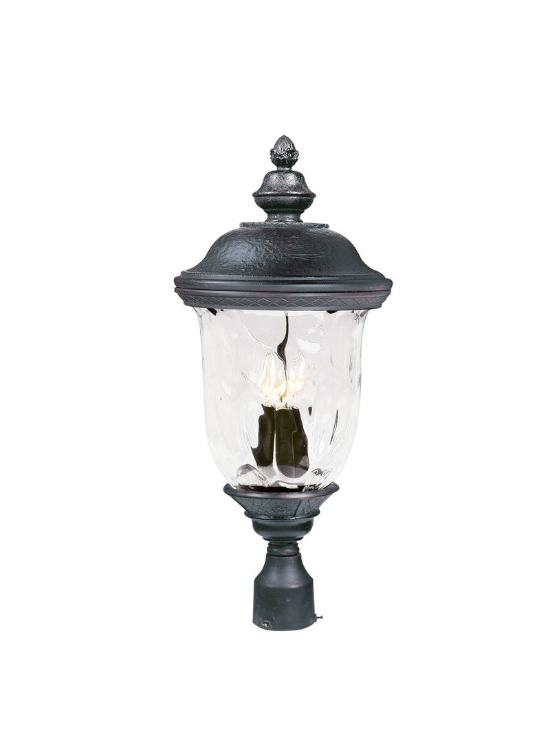 Maxim 3420WGOB Three Light Outdoor Pole/Post Lantern, Oriental Bronze