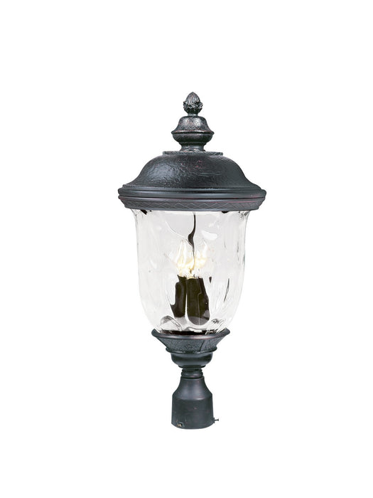 Maxim 3420WGOB Three Light Outdoor Pole/Post Lantern, Oriental Bronze