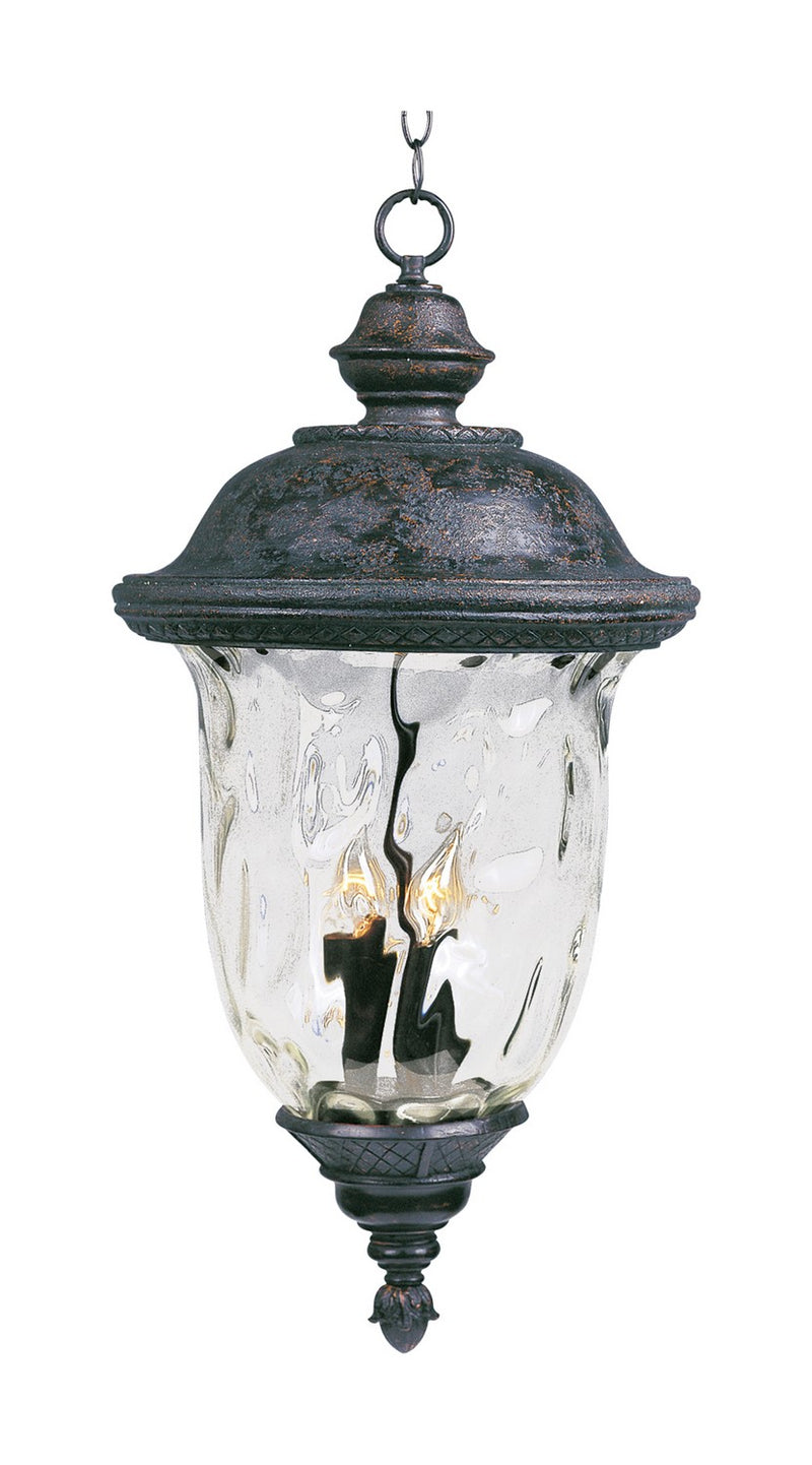 Maxim 3427WGOB Three Light Outdoor Hanging Lantern, Oriental Bronze