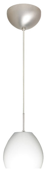 Besa 1BC-412207-SN One Light Pendant, Satin Nickel