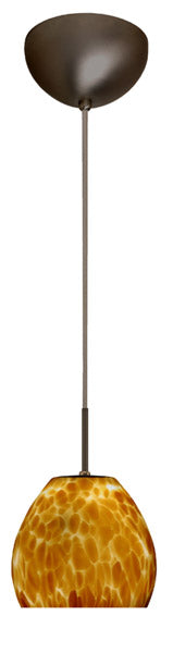 Besa 1BC-412218-BR One Light Pendant, Bronze