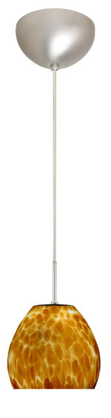 Besa 1BC-412218-SN One Light Pendant, Satin Nickel