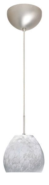 Besa 1BC-412219-SN One Light Pendant, Satin Nickel
