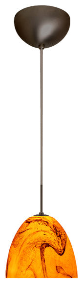 Besa 1BC-7572HB-BR One Light Pendant, Bronze