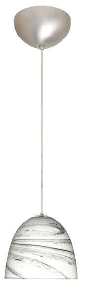 Besa 1BC-7572MG-SN One Light Pendant, Satin Nickel