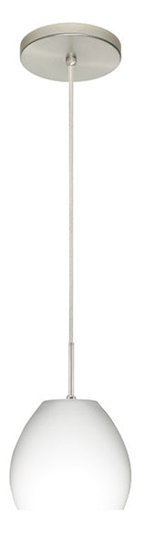 Besa 1BT-412207-SN One Light Pendant, Satin Nickel