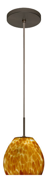Besa 1BT-412218-BR One Light Pendant, Bronze