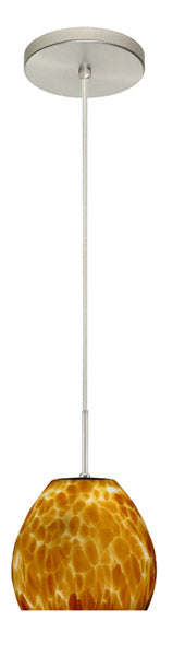 Besa 1BT-412218-SN One Light Pendant, Satin Nickel