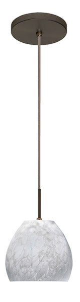Besa 1BT-412219-BR One Light Pendant, Bronze