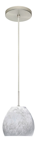 Besa 1BT-412219-SN One Light Pendant, Satin Nickel