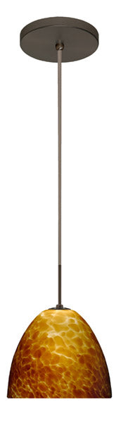 Besa 1BT-757218-BR One Light Pendant, Bronze