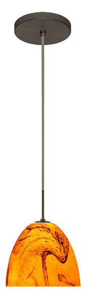 Besa 1BT-7572HB-BR One Light Pendant, Bronze