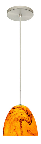 Besa 1BT-7572HB-SN One Light Pendant, Satin Nickel