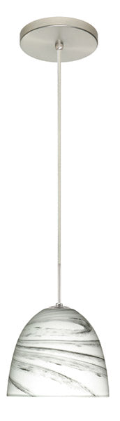 Besa 1BT-7572MG-SN One Light Pendant, Satin Nickel