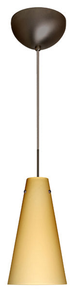 Besa 1JC-4124VM-BR One Light Pendant, Bronze