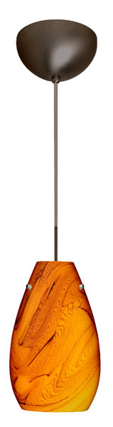Besa 1JC-4126HB-BR One Light Pendant, Bronze