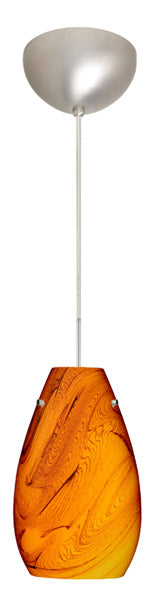 Besa 1JC-4126HB-SN One Light Pendant, Satin Nickel