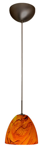 Besa 1JC-4470HB-BR One Light Pendant, Bronze