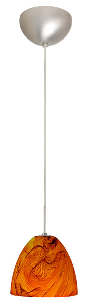 Besa 1JC-4470HB-SN One Light Pendant, Satin Nickel
