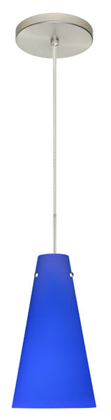 Besa 1JT-4124CM-SN One Light Pendant, Satin Nickel