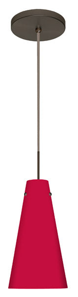 Besa 1JT-4124RM-BR One Light Pendant, Bronze