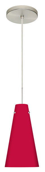 Besa 1JT-4124RM-SN One Light Pendant, Satin Nickel