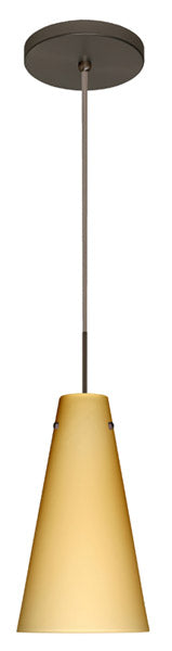 Besa 1JT-4124VM-BR One Light Pendant, Bronze
