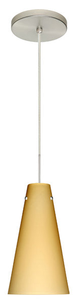 Besa 1JT-4124VM-SN One Light Pendant, Satin Nickel